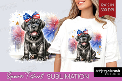 Cane Corso Dog Square Tshirt Background Patriotic Dog PNG Product Image 1