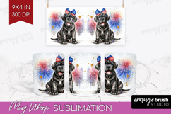 Cane Corso Dog Mug Wrap Patriotic Dog Mug PNG Sublimation Product Image 1