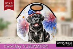 Cane Corso Dog Lunch Bag Patriotic Dog Lunch Bug PNG Product Image 1