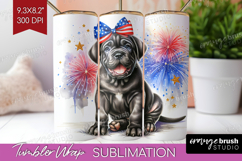 Cane Corso Dog Tumbler Wrap Patriotic Dog Tumbler PNG Product Image 1