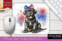 Cane Corso Dog Mouse Pad Sublimation Patriotic Dog Mousepad Product Image 1