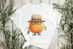 Cartoon Fruits Orange Watercolor Sublimation Product Image 2