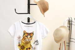 Cool jolly cat in sunflowers Product Image 3
