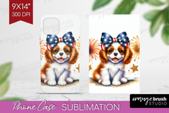 Cavalier King Charles Spaniel Dog Phone Case PNG Patriotic Product Image 1