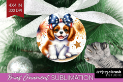 Cavalier King Charles Spaniel Dog Ornament PNG Patriotic Dog Product Image 1