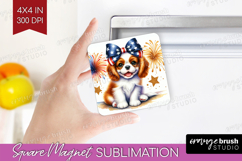 Cavalier King Charles Spaniel Dog Magnet Sublimation Dog PNG Product Image 1