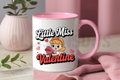 Little Miss Valentine Sublimation, Cute Valentine Design PNG Product Image 3