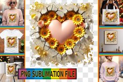 Joyful TSHIRT Art Sublimation, 3D Heart Product Image 1