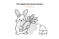 Easter Bunny Clipart Set PNG SVG Product Image 4