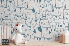 Cute Cat Seamless Pattern Product Image 3