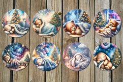 Sleeping baby | xmas Sublimation Car coaster &amp; key chain Product Image 3