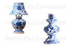 Blue Toile, Ephemera, PNG, Clipart, Junk Journal, flowers Product Image 3
