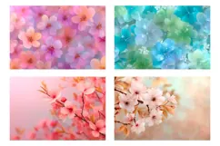 Pink Flowers Cosmetic Bag, Floral Cosmetic Bag Print Product Image 3