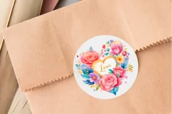 Watercolor Flower Love. 2 PNG watercolor floral clipart Product Image 3