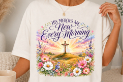 His Mercies Are New Every Morning Christian Sublimation SVG Product Image 1
