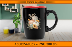 Fall Pumpkins and Sunflowers Sublimation PNG Product Image 3