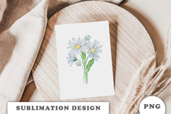 Watercolor Daisy Flowers Bouquet png Product Image 3