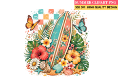 Summer Whimsical Clipart,Summer png,Beach Sublimation png Product Image 1