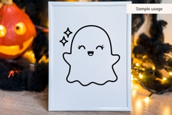 Ghost with Stars SVG, Halloween Ghost SVG Product Image 3