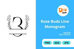 Rose Buds Line Monogram Product Image 1