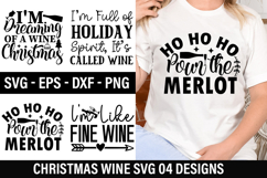 Christmas Wine SVG Design - I&#039;m Dreaming of a Wine Christmas Product Image 1