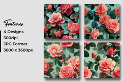 Vintage Rose Flowers Digital Paper Product Image 3