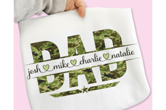 Dad Split Name Frame PNG, Father's Day PNG, Vintage Camo Dad Product Image 6