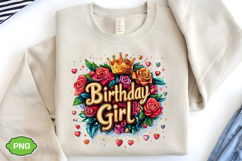 Birthday Girl PNG Floral Birthday PNG Product Image 3