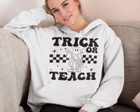 Trick or Teach svg, Halloween shirt, Retro svg, Ghost svg Product Image 4