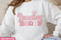 Teacher bunny PNG, Retro Teacher Easter Sub Product Image 3