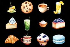 Cozy Winter Treats Watercolor Clipart Bundle | Pastries PNG Product Image 3