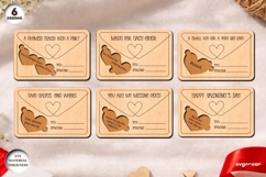 Valentine's Day Couple Keychains SVG Bundle | Laser Cut Product Image 3