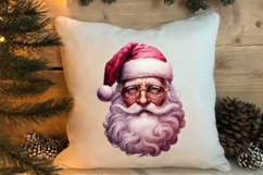 Vintage Black Pink Santa Claus Sublimation Clipart Product Image 3