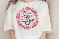 Flower child rock &amp; roll soul PNG, Vintage Flowers Sublimati Product Image 1