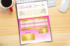 Pink Gold Invoice Template Product Image 4