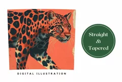 Leopard Tumbler Wrap Design, Tropical Tumbler Sublimation Product Image 3