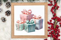 Pastel Christmas Shublimation Clipart, Pastel Christmas Clip Product Image 3