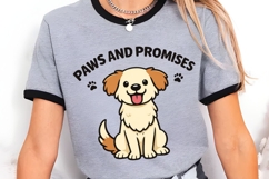 Paws and Promises Cute Dog Lover Shirt Design Product Image 3