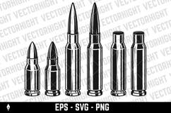 Crossed bullets cartridges from assault rifle. Design elemen Product Image 3