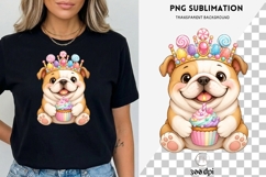 Cute Birthday Puppy PNG | Candy Lollipop Dog Clipart Product Image 3
