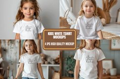 Kids White T-shirt Bella Canvas Mockup Product Image 1