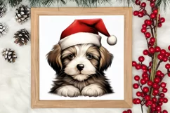 Christmas Peeking Dogs Clipart, Christmas PNG Product Image 3