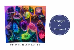 Gemstones Tumbler Wrap Design, Neon Tumbler Template Product Image 3