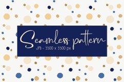Pattern with gold, blue and beige circles Product Image 1