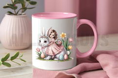Vintage Easter Rabbit Bunny Sublimation PNG Product Image 3