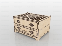 Chest Of Drawers Laser Cut Box Svg Files, Jewelry Box Files Product Image 3