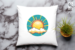 Cute Sunshine And Cloud Clipart Sublimation PNG Product Image 3