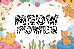 Cute Cat Font | Playful Kitty Alphabet Letters for Cricut Product Image 3