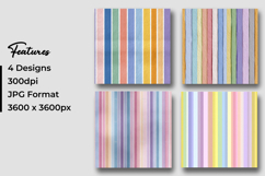 Pastel Stripes Pattern Digital Paper Product Image 3