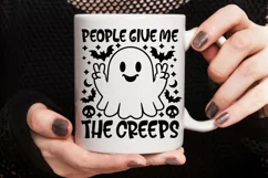 People Give Me The Creeps Svg, Funny Halloween Svg. Product Image 4